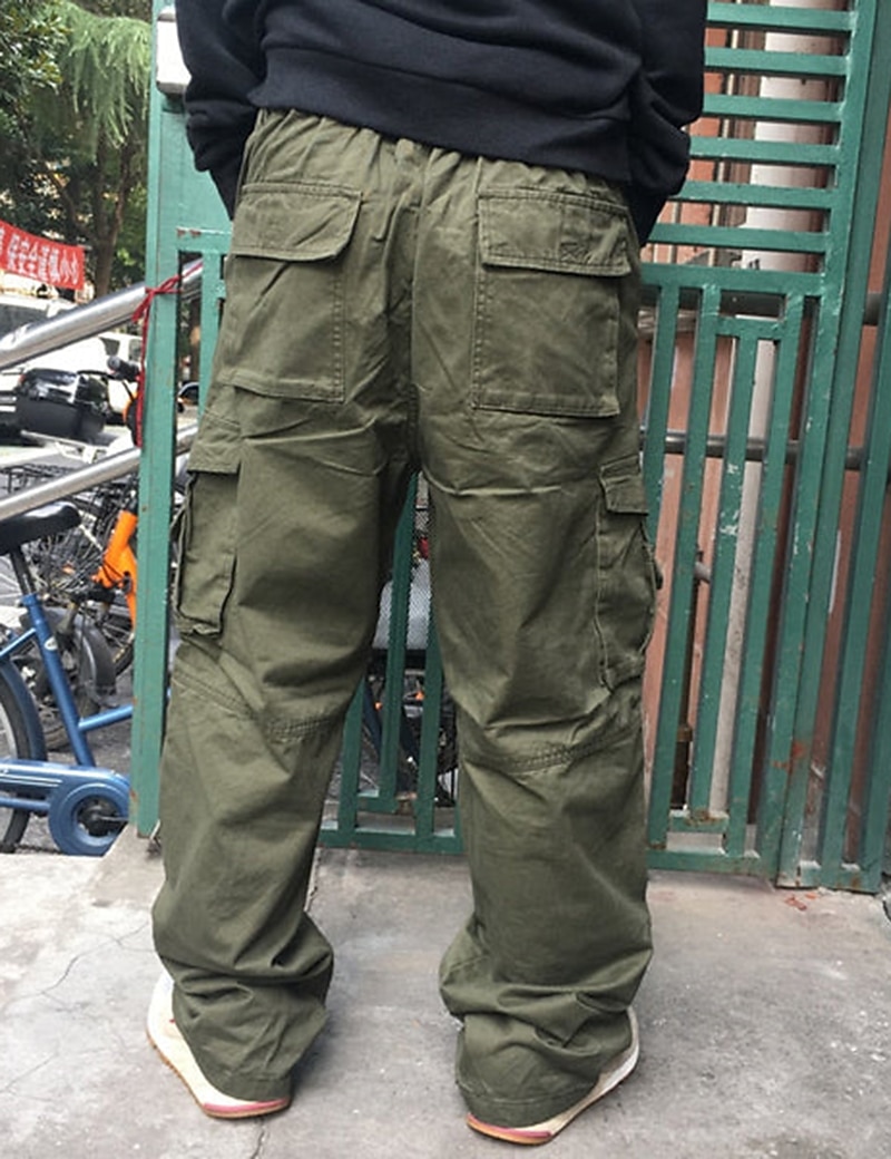 Per uomo Pantaloni cargo Pantaloni militari Tasche Liscio Comfort Traspirante Esterno Giornaliero Per uscire Informale Grande e alto Nero Verde del 2026 a $43.99 –P8