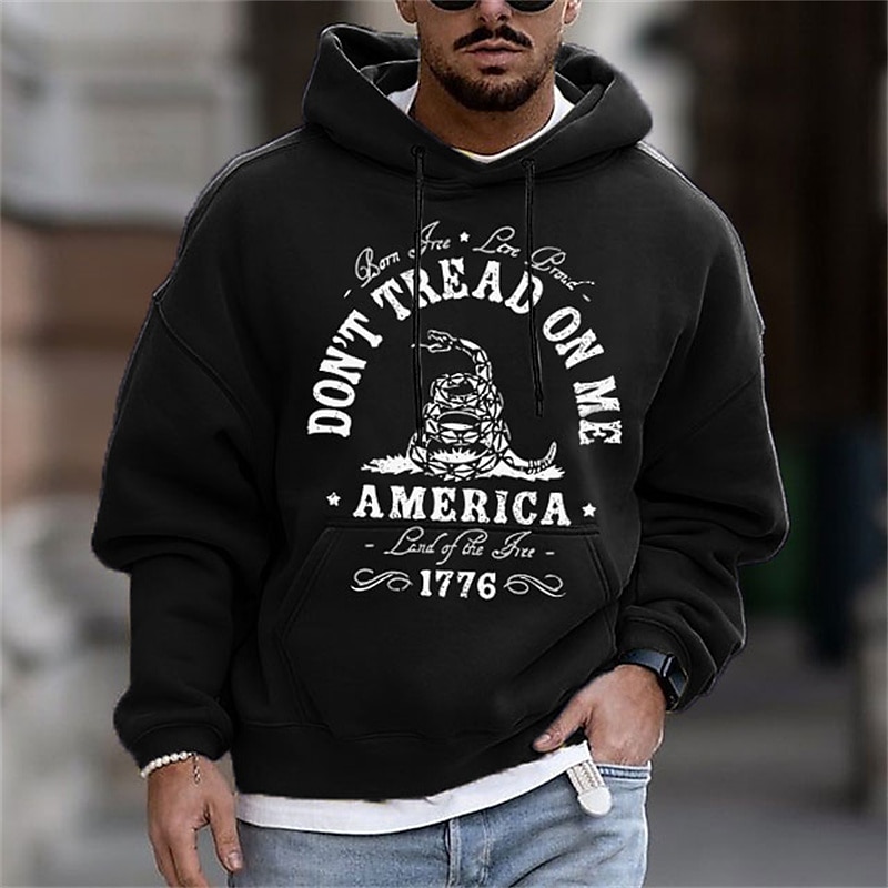 Homens Estampas Abstratas Cobra Moletons Moletom Manga Longa Moletom com capuz Com Capuz Moda Férias Para Noite Streetwear Preto Branco Imprimir Primavera & Outono Designer de 2025 por $30.99 -P9