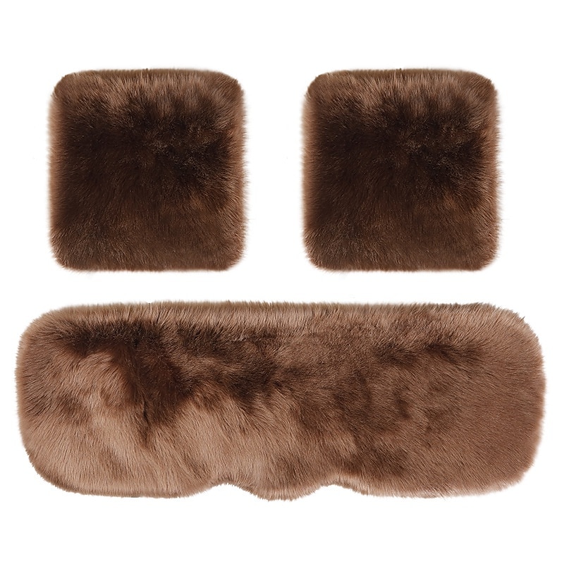 coussin de siège de voiture housses de siège de voiture en fourrure tapis en fausse laine coussin de sièges auto longue peluche tapis de sièges chauds d'hiver coussin chaud universel pour femmes de 2025 ? $49.99 –P7