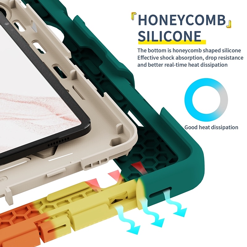 Tablet Case Cover For Samsung Galaxy Tab S9 11 inch S8 Ultra 14.6'' S8 Plus 12.4'' S8 11'' S7 Plus FE S7 11'' A 8.0" A8 A7 Lite Portable Handle Pencil Holder Armor PC Silicone 2025 - $24.99 –P6