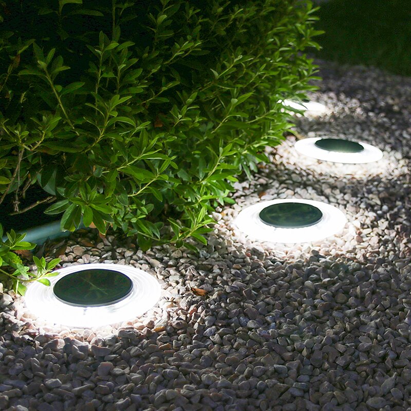 Solar-Untergrundleuchte, 28 LEDs, wasserdicht, für den Außenbereich, Rasenleuchte, Deckleuchte, in den Boden eingelassene Solar-Terrassenlampe, LED-Garten, Hof, Rasen, Gehweg, Dekor, Solar-Wandleuchte 2025 - $15.99 –P6
