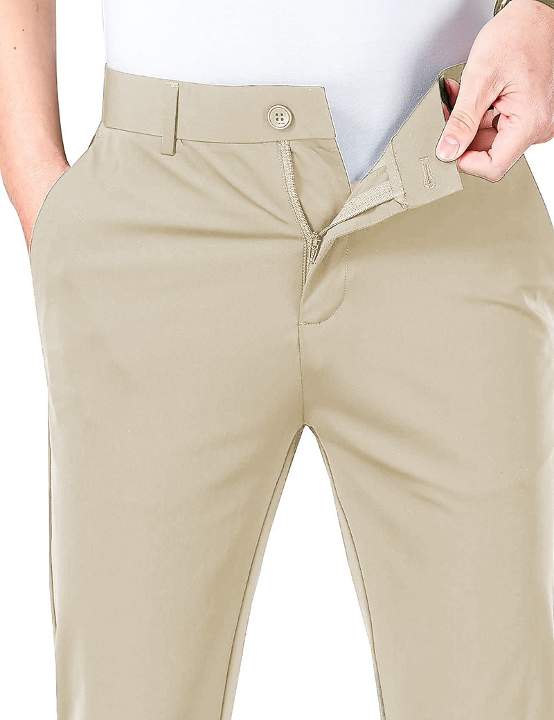 Voor heren Golfbroek Broek Vrijetijdsbroek Stretch broek Zak Effen Sneldrogend Lichtgewicht Volledige lengte Dagelijks Buiten Uitgaan Modieus Casual blauw Khaki 2026 - $20.99 –P9