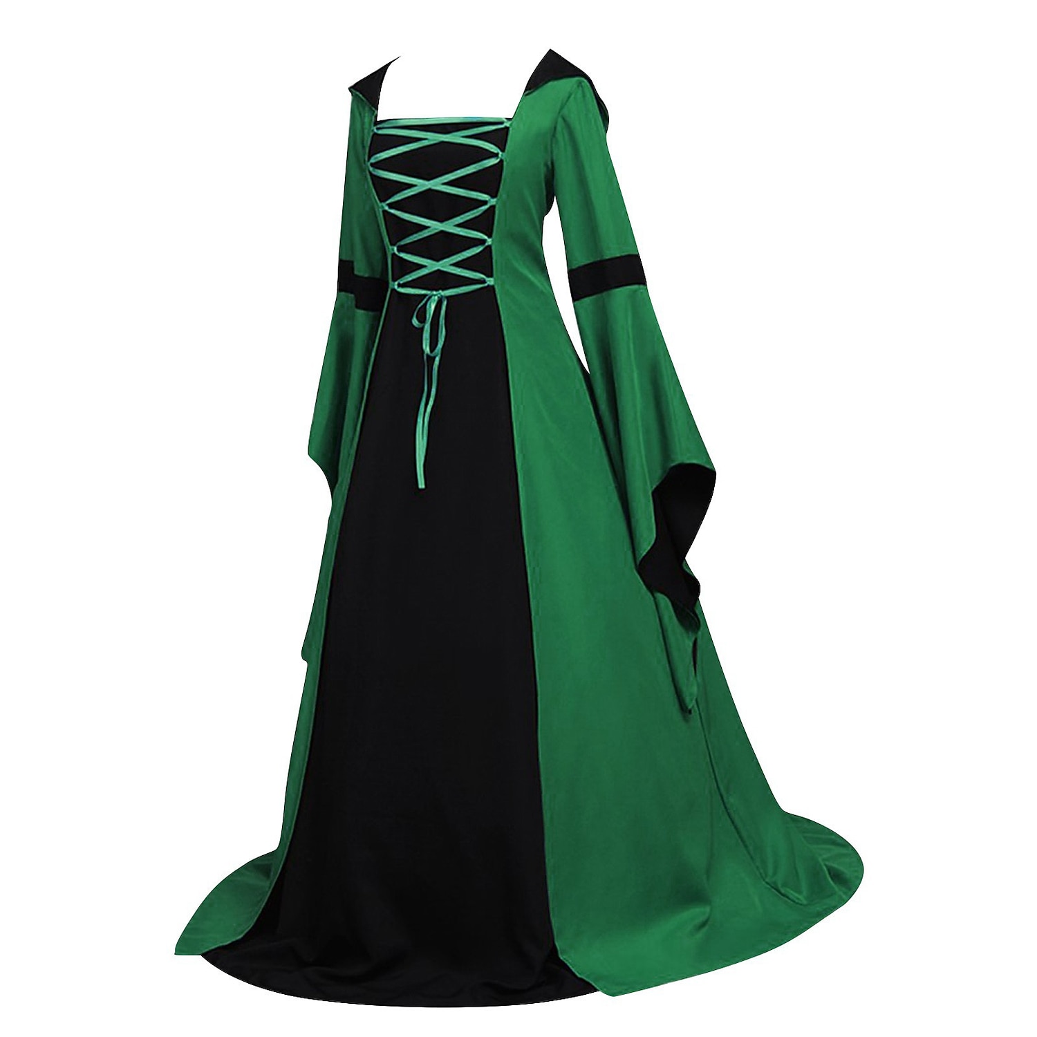 Retro Vintage Medieval Renaissance Dress Viking Elven Color Block Women's Celtic Fantasy Royal Halloween Carnival Masquerade LARP Adults' Dress 2025 - $56.99 –P12