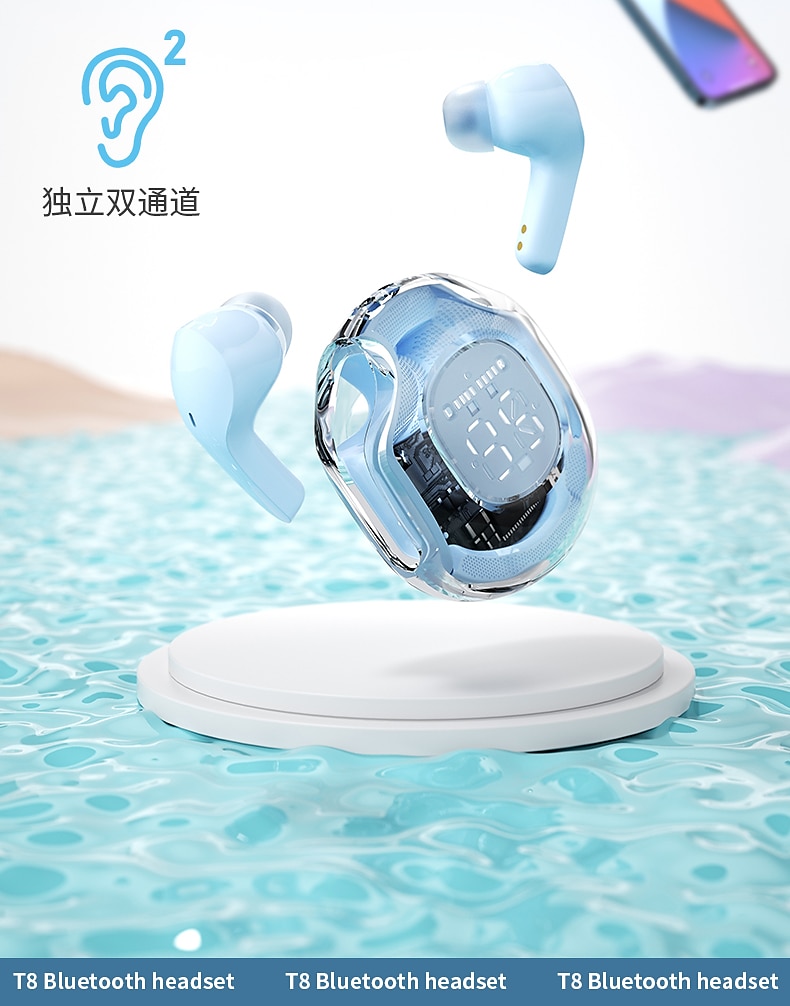 NEW T8 TWS Bluetooth 5.3 Headphones Wireless Earphone Sport Gaming Headsets Noise Reduction Earbuds Bass Touch Control 2025 - $22.99 –P3