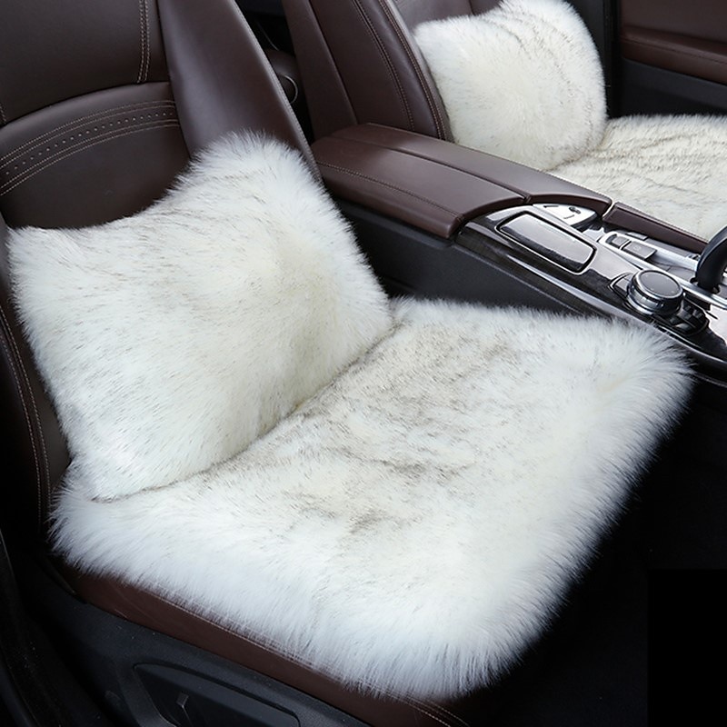 coussin de siège de voiture housses de siège de voiture en fourrure tapis en fausse laine coussin de sièges auto longue peluche tapis de sièges chauds d'hiver coussin chaud universel pour femmes de 2025 ? $49.99 –P3