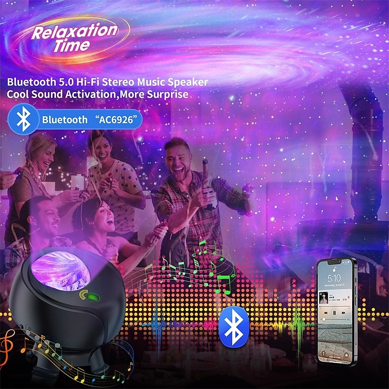 2025年 銀河プロジェクター スタープロジェクター ナイトライト リモートタイマーとBluetoothスピーカー付き 寝室用 29の光効果 最大面積 銀河の形 ライトプロジェクター 大人用 天井の部屋の装飾パーティーギフト  コレクション – $86.99 –P2