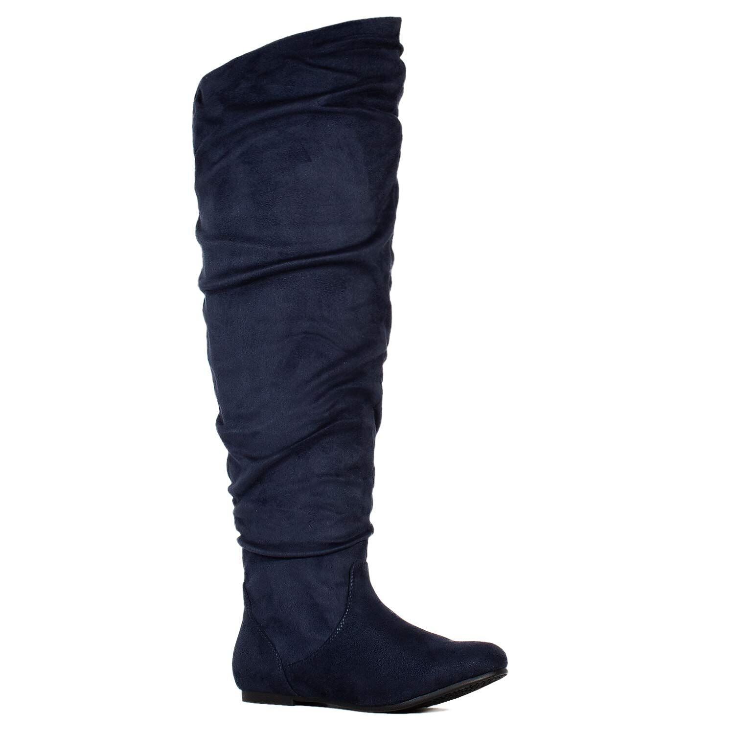 Női Csizmák Fordított bőr cipő Slouchy Boots Extra méret Szabadtéri Napi Tömör szín Térd fölé érő csizmák Középborjú csizma Tél Cipzár Lapos Kerek orrú Alkalmi Kényelmes minimalizmus Fordított bőr 2025 - $54.99 –P7