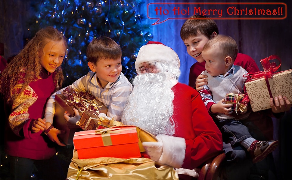 Santa Suit Christmas Santa Claus Costume for Men's Adults Cosplay Costume 9PCS Outfit 2026 - $53.99 –P1