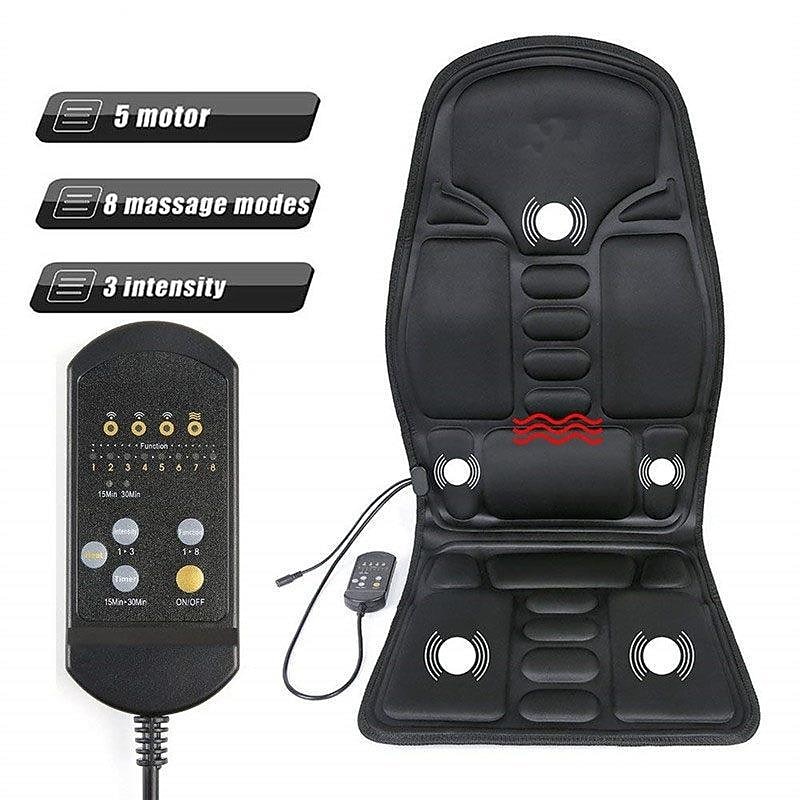 Zwarte Rugmassage Stoel Auto SUV Warmte Stoelkussen Nekpijn Lendensteun Pad 2026 - $75.99 –P14