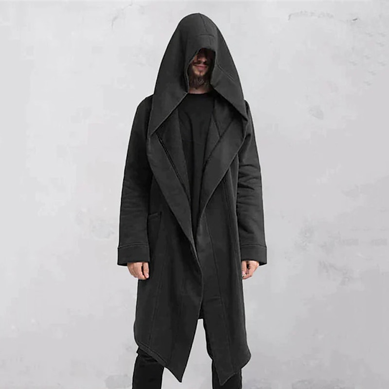 Homens Casaco impermeável Capa com Capuz Ao ar livre Roupa Diária Outono & inverno Poliéster agasalhos Roupa Moda Roupa de rua Tecido Bolsos Com Capuz de 2025 por $7.99 –P9
