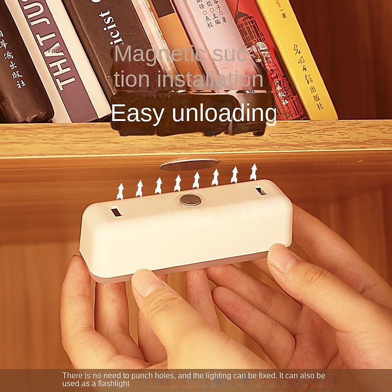 Wall-Mounted Reading Light, Stick On Bunk Bed Lamp Light, Magnetic Mounted Under Cabinet Lighting Rechargeable Battery Operated, Wireless LED Closet Kitchen, Portable Makeup Mirror 2025 - $11.99 –P4
