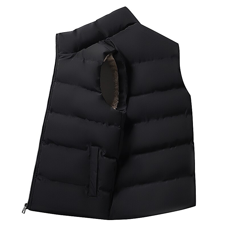 Homme Gilet polaire Gilet Usage quotidien Vacances Sortie Mode basique Printemps & Automne Bouton Polyester Confortable Plein Boutonnage Simple Col Mao Col V Standard Noir Rouge bleu marine Gilet de 2025 ? $43.99 –P3