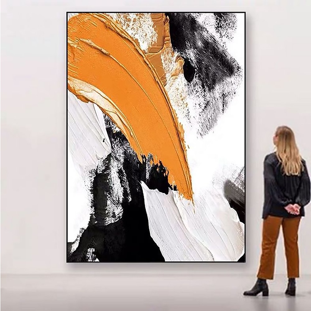 picturi în ulei realizate manual, pânză, artă de perete, pictură cu cuțit de culoare abstractă modernă, pentru decorarea casei, pictură rulată fără rame, neîntinsă 2025 - $85.99 –P6