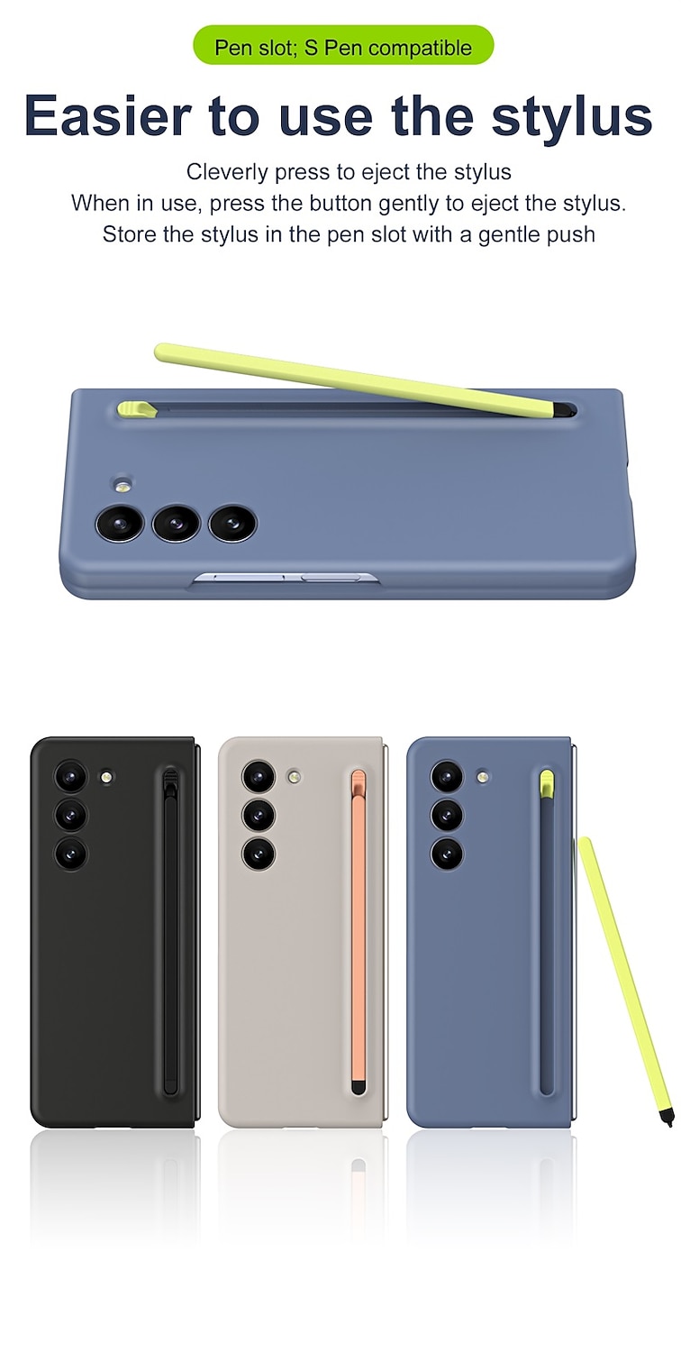 Phone Case For Samsung Galaxy Z Fold 6 Z Fold 5 Z Fold 4 Z Fold 3 Back Cover with Screen Protector Pencil Holder Full Body Protective PC 2025 - $31.99 –P8