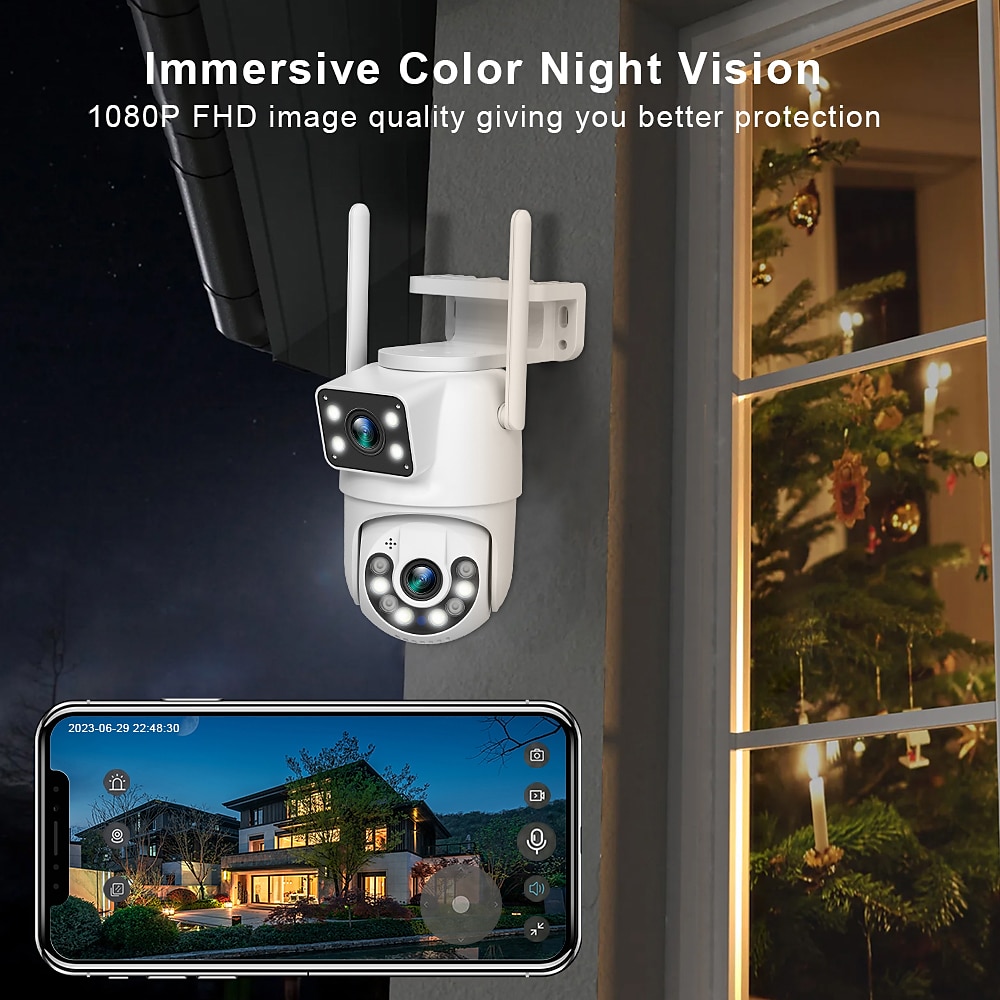 Didseth 4mp wifi ptz camera buiten dual-lens menselijk detecteren nachtzicht beveiliging cctv vedio surveillance ip camera 2025 - $52.99 –P5