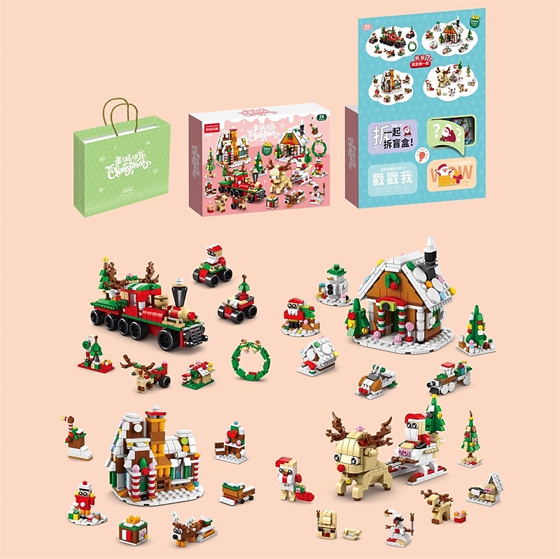 celebrità di internet natale piccoli blocchi di particelle per bambini e bambine piccolo regalo combinazione puzzle giocattolo compatibile decorazioni per regali di natale del 2025 a $13.99 –P9