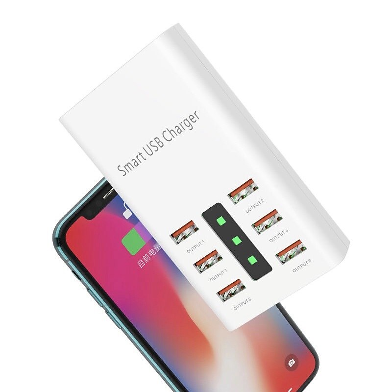USB 2.0 Naben 6 Häfen 6-in-1 USB-Hub mit RJ45 5 V / 2A Stromversorgung Für Tablet PC Smartphone 2025 - $15.99 –P2