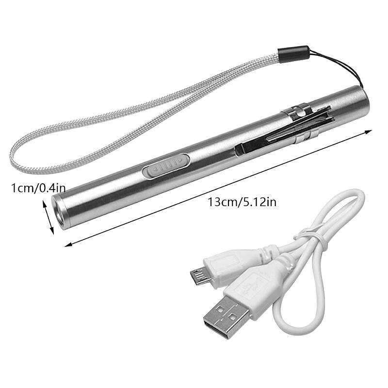USB rechargeable flashlight flashlight mini LED pocket lamp medical camping bicycle flashlight night lighting 2025 - $14.99 –P8