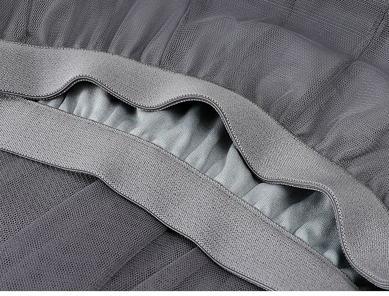 jupe femme jupe midi évasée froncée superposée couleur unie rendez-vous quotidien printemps, automne, hiver, été élégante longue abricot noir blanc rose de 2025 ? $31.99 –P6