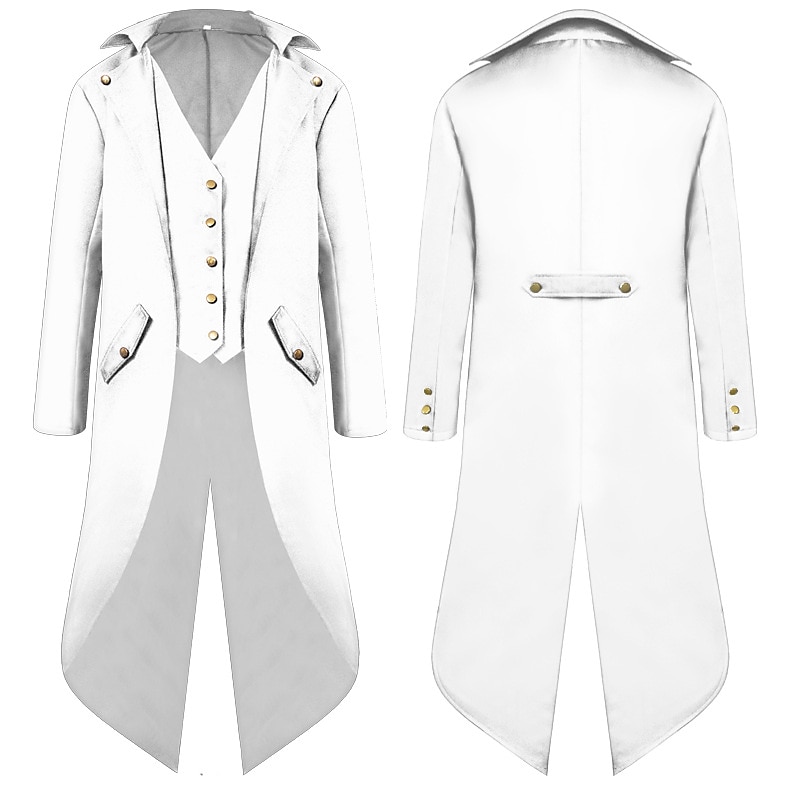 Men's Steampunk Vintage Tailcoat Jacket Medieval Costume Gothic Victorian Halloween Frock Coat 2025 - $29.99 –P13