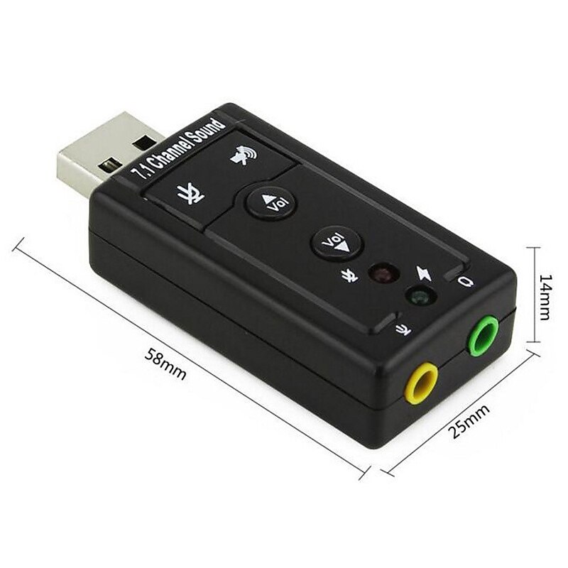 Высококачественный мини-USB 2,0 микрофон 7,1 звуковая дорожка динамик аудио гарнитура микрофон 3,5 мм разъем преобразователь 3D аудио звуковая карта адаптер для ноутбука 2025 - $8.99 –P8
