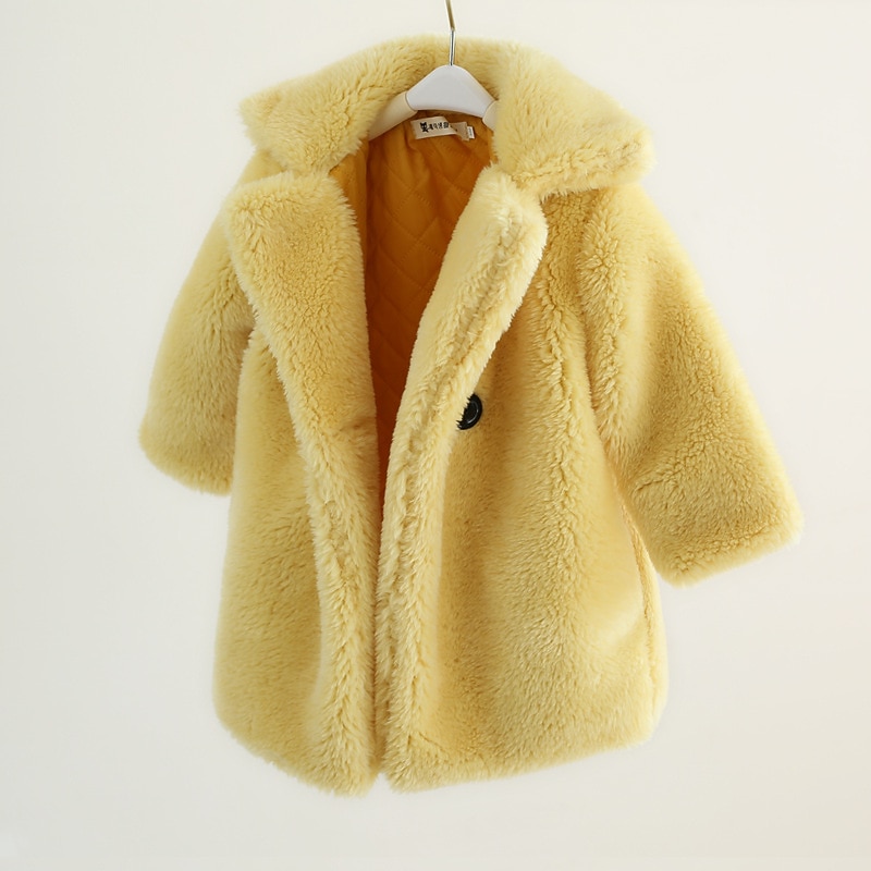 Kids Girls' Faux Fur Coat Solid Color Fashion Tassel Fringe Formal Coat Outerwear 2-12 Years Spring White Yellow Pink 2026 - $33.99 –P5