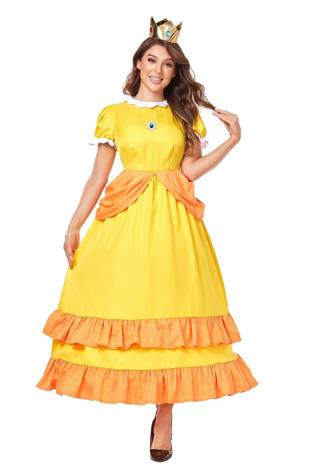 Super Bros Prinsessa Peach Cosplay-Asut Aikuisten Naisten Cosplay Karnevaali Suoritus Halloween Karnevaali Naamiaiset Mardi Gras Helppo karnevaaliasu 2025 - $50.99 -P11