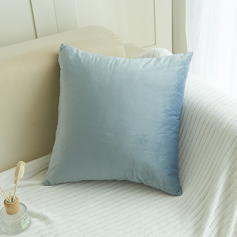 dekoracyjne poduszki do rzucania aksamitna rzuć poszewka na poduszkę jednokolorowe do sypialni salon sofa kanapa krzesło różowy niebieski szałwia zielony fioletowy żółty spalony pomarańczowy 2025 - $7.99 –P14