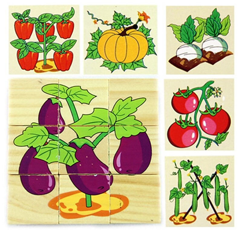 puzzle 3d din lemn pentru cadouri de aniversare pentru copii jucării puzzle pentru grădiniță bloc de construcție 3d din lemn pictură pe șase fețe 2025 - $23.99 –P7
