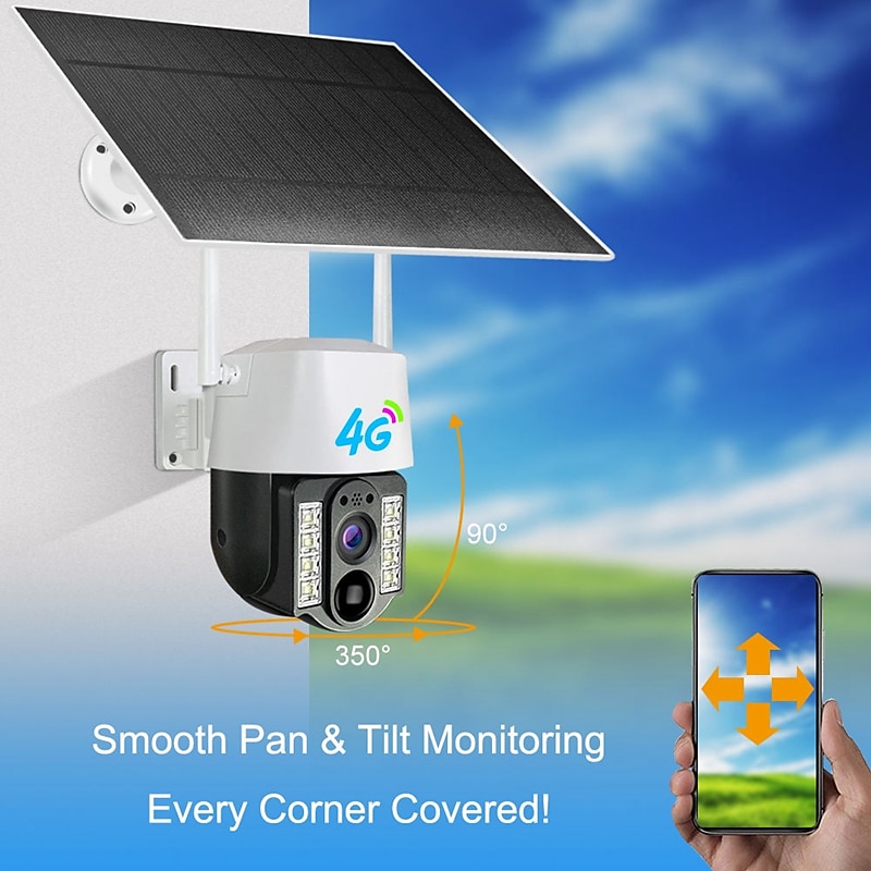 4G Sim Solar Panel Camera Wifi Outdoor CCTV Camara PIR Humanoid Detection Night Vision VC3-W Security Protection Built in Battery 2025 - $87.99 –P10