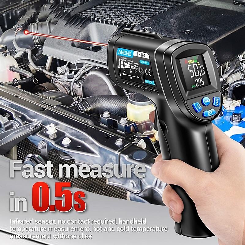 2025年 1 個 -50c-550c (-58f-1022f) 非接触デジタル赤外線温度計銃温度計 lcd スクリーンパイロメート (バッテリーなし) コレクション – $27.99 –P2
