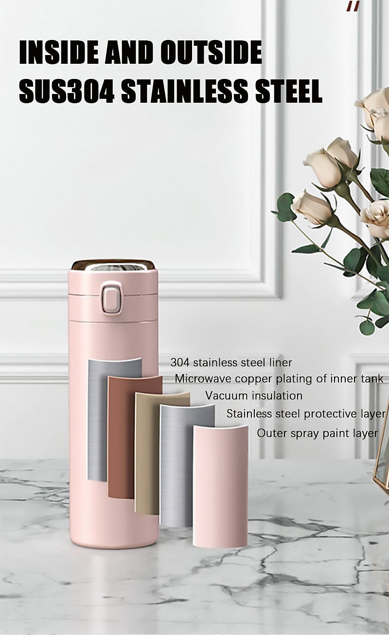 Smart Thermos Mug Mini Stainless Steel Thermos Cup Portable Leak Proof Water Cup with Filter Water Vacuum Tea Coffee Bottle Cup 2026 - $21.99 –P4