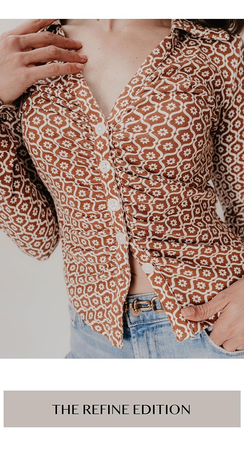 blusa camisa slim com estampa floral de 2025 por $51.99 –P5
