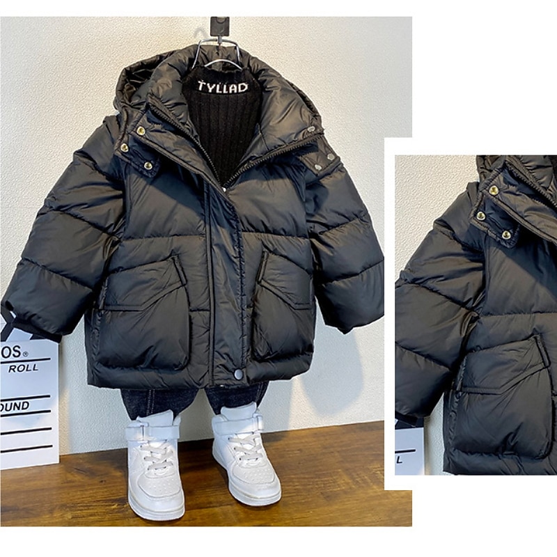 Barn Pojkar Fleece-jacka Hoodiejacka Ytterkläder Ensfärgat Långärmad Dragkedja Täcka Ledigt Förtjusande Dagligen Svart Grön Khaki grön Vår Höst 7-13 år 2025 - $37.99 –P7
