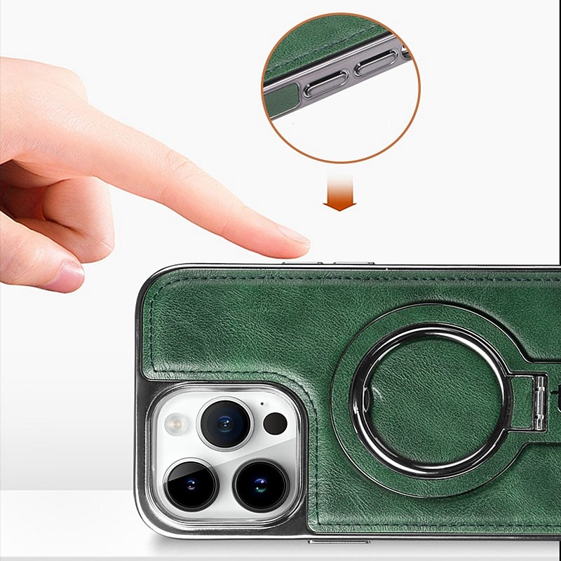 Phone Case For iPhone 16 15 14 Pro Max Plus 13 12 Pro Max Back Cover Magnetic Adsorption with Stand Holder Magnetic Full Body Protective Retro TPU PU Leather 2026 - $23.99 –P10
