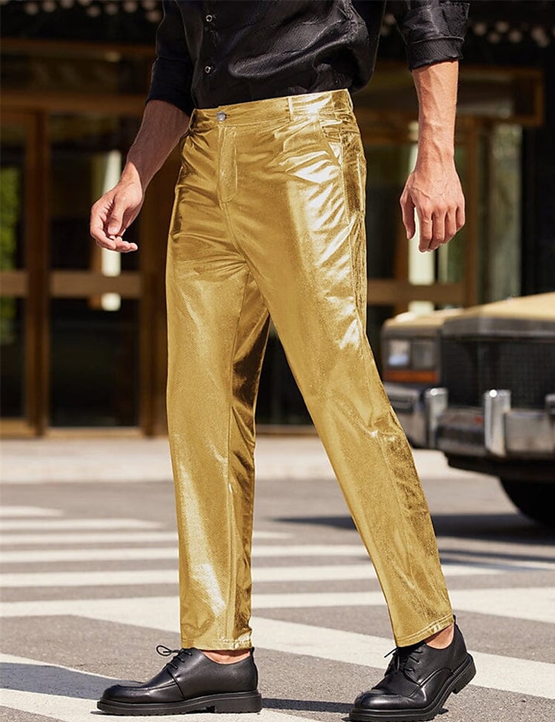 GIVENCHY - Croc-Effect Metallic Leather Trousers - Gold - UK/US 30 Givenchy
