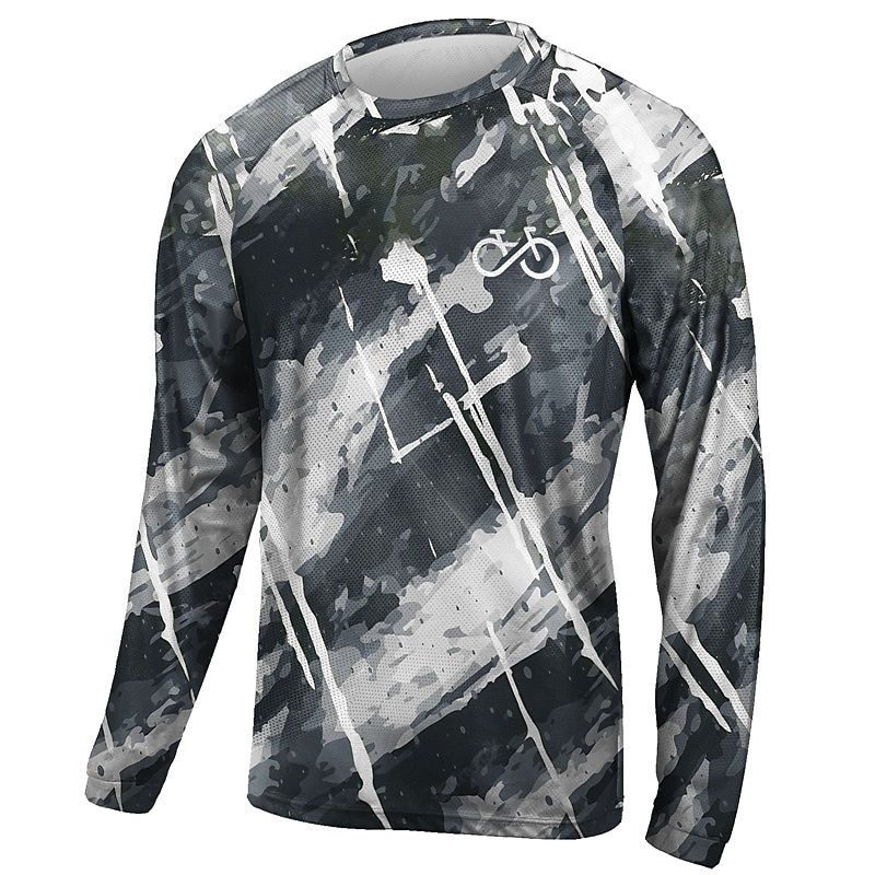 Homme Maillot de descente Graphique manche longue Cyclisme Top avec 3 poches arrière VTT Vélo tout terrain Cyclisme sur route Séchage Rapide Bandes réfléchissantes Poche Arrière Évacuation de de 2026 ? $20.99 –P6