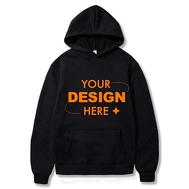 Sudadera con capucha para hombre, estampado personalizado, negro, azul, con letras y cordones, bolsillo, ropa de calle para salir de vacaciones, informal, fresca, para invierno y primavera&amp;  ropa 2025 - $32.99 –P1