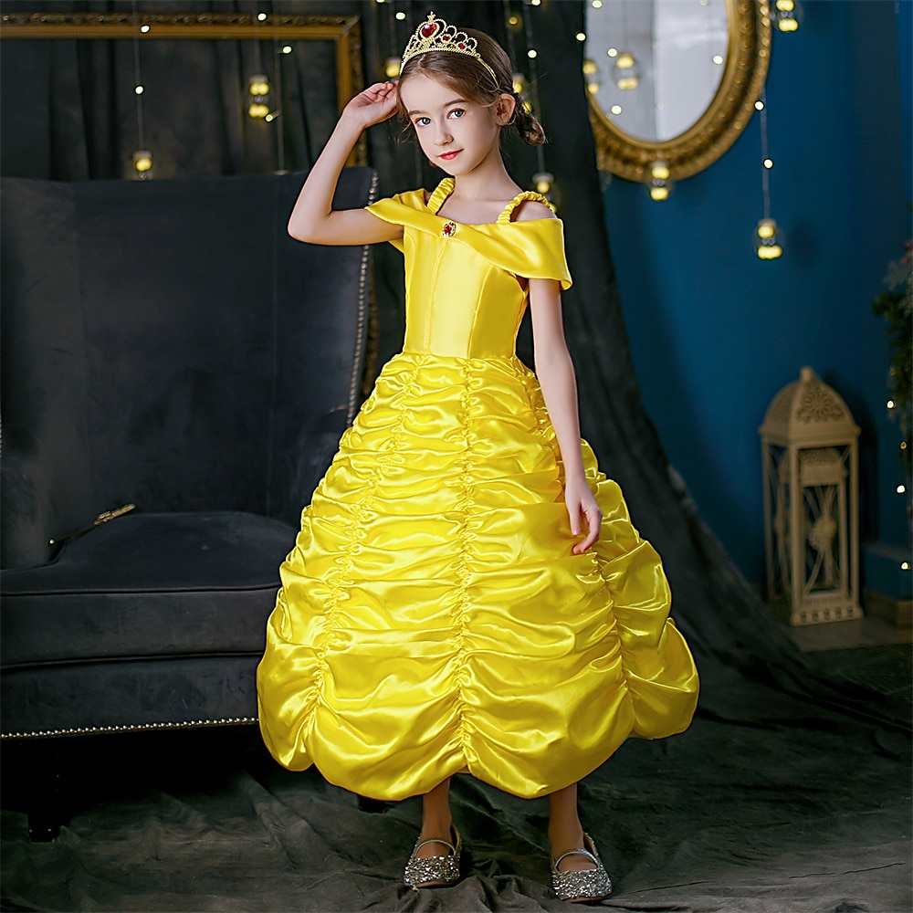 Sagolikt Prinsessa Söt Blommaflickaklänning Temafestdräkt Tyllklänningar Cosplay for Flickor Barn Karnival Maskerad 2026 - $48.99 –P9