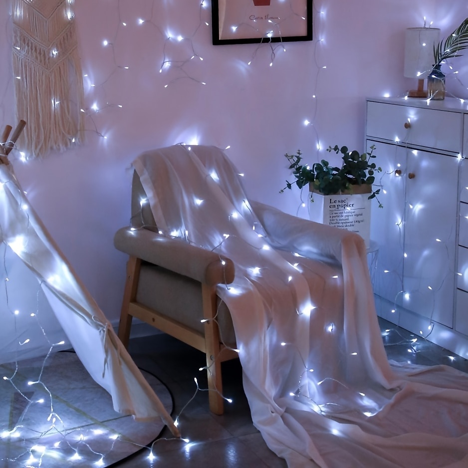 2025年 エレガントなウェディングパーティーレセプション LED ウィンドウカーテンストリングライト - 3m/6m 600LED トゥインクルスターホーム&amp;ガーデンデコレーション EU/US/AU/UK プラグ  コレクション – $34.99 –P5