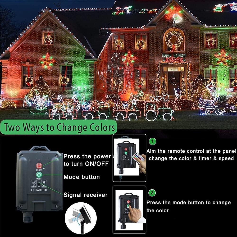 Солнечная 16-цветная ламповая лампа RGB, 5 м, 10 м, пульт дистанционного управления, 7-цветная синхронная световая строка, водонепроницаемая многоцветная световая строка для улицы, многоцветная ламповая струна 2025 - CAD $41.3 –P8