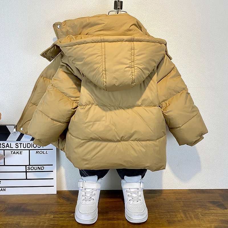 Barn Pojkar Fleece-jacka Hoodiejacka Ytterkläder Ensfärgat Långärmad Dragkedja Täcka Ledigt Förtjusande Dagligen Svart Grön Khaki grön Vår Höst 7-13 år 2025 - $37.99 –P6
