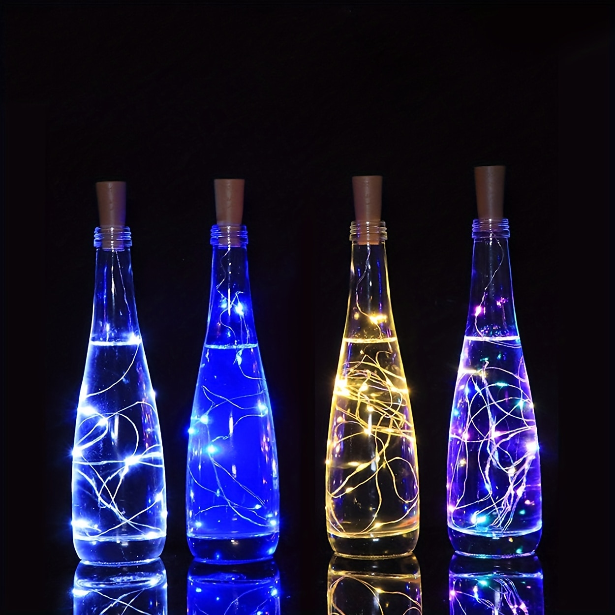 elegante festa di ricevimento di nozze 1/2/6/10 pezzi luci a stringa per bottiglie di vino 2 m 20 led con tappo in sughero bianco caldo bianco multicolore rosso blu impermeabile decorazione natalizia del 2025 a $7.99 –P1