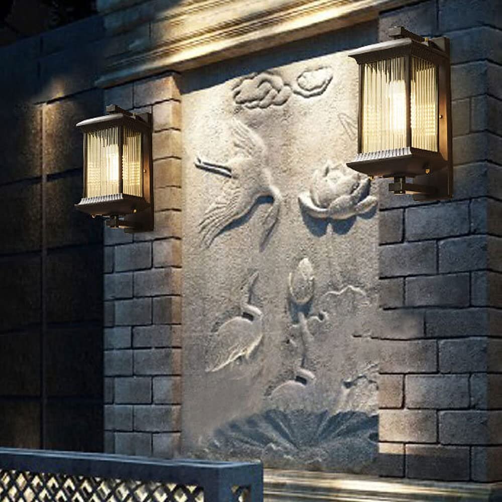 applique da parete a led apparecchio di illuminazione per interni ed esterni lanterna esterna impermeabile ip65 alluminio antiruggine lanterna in vetro lampada da parete lanterna cortile giardino del 2025 a $175.99 –P7