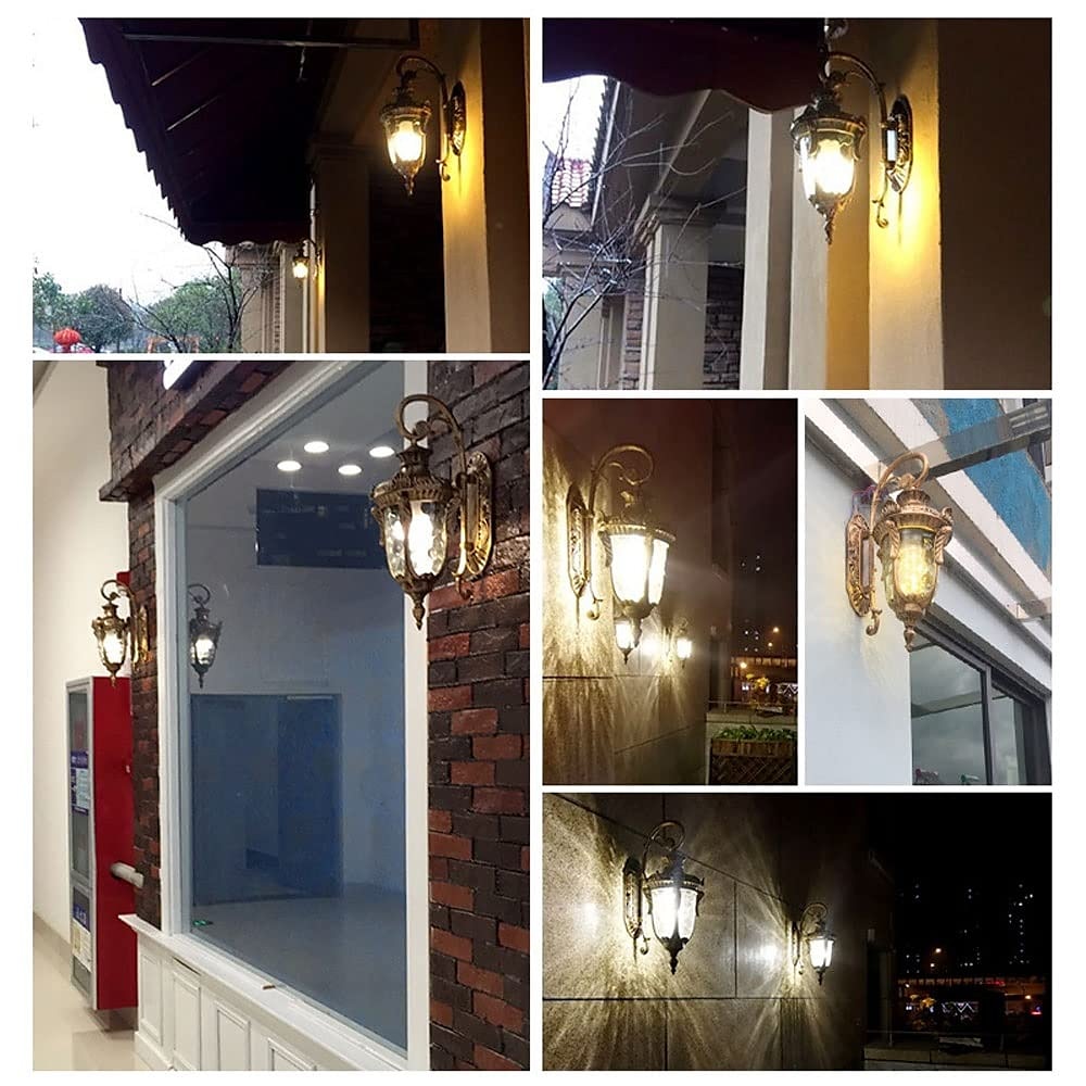 LED-Wandleuchte, Beleuchtungskörper, E27, antike Wandleuchte, Laterne, außen, wasserdicht, rostfrei, Aluminium, Glas, Laterne, Wandleuchte, Laterne, Innenhof, Garten, Balkon, Villa, dekorative 2025 - $202.19 –P11
