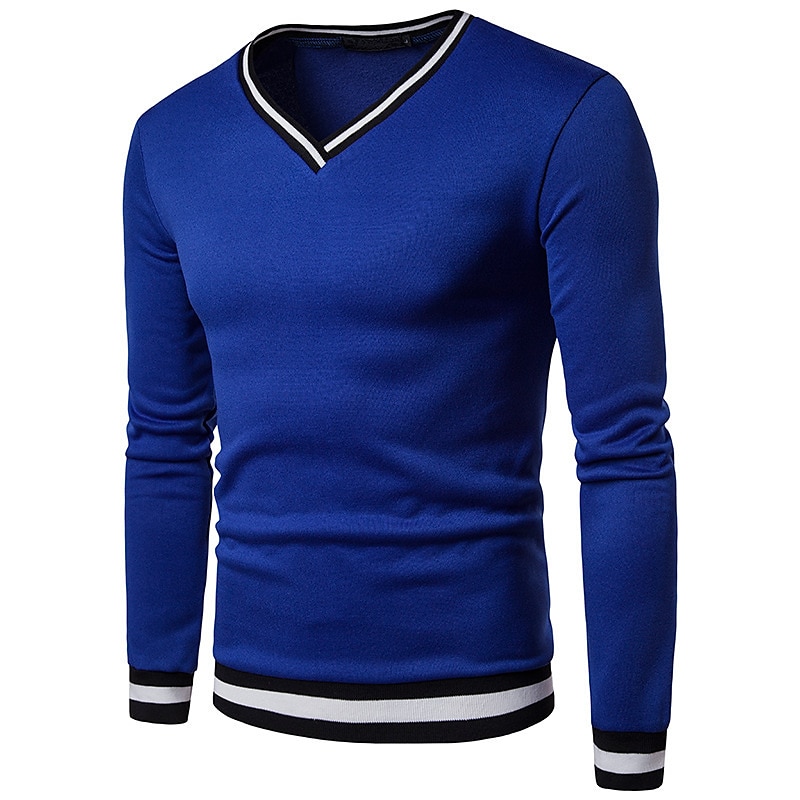 Per uomo Felpa Pullover Maglione Maglione A coste Maglia Standard Taglio attillato Lavorato a maglia Banda A V Contemporaneo moderno Ufficio Da tutti i giorni Abbigliamento Autunno inverno Nero Bianco del 2026 a $22.99 –P10