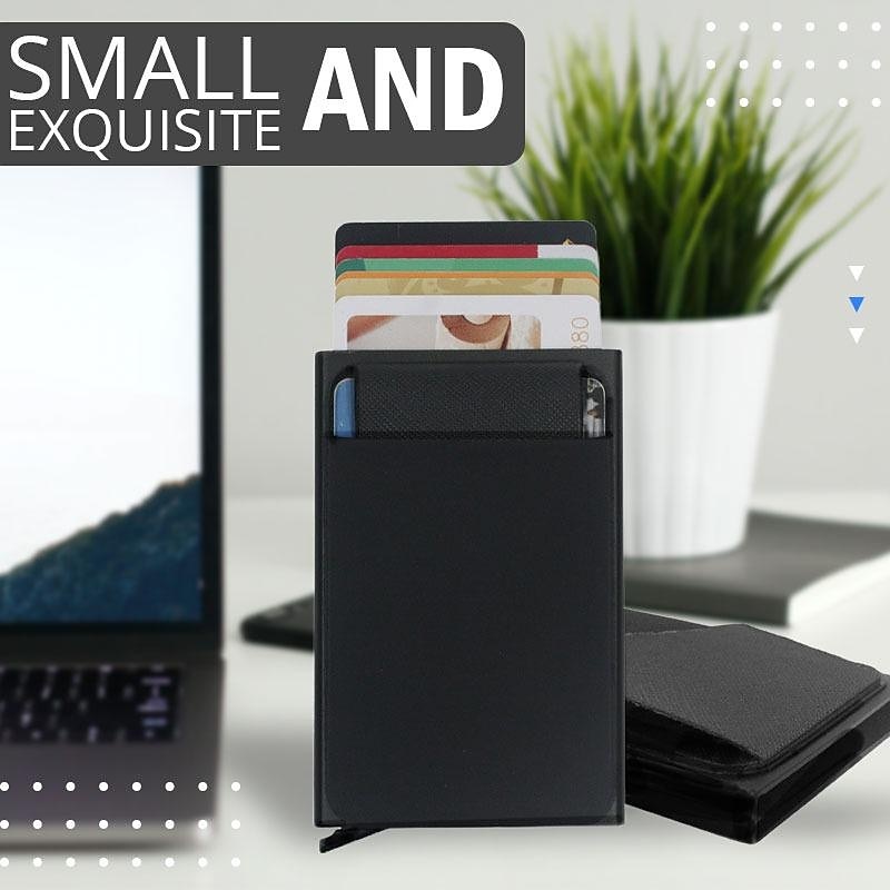 1 Pc Slim Aluminum Wallet Credit Card Holder RFID Wallet Metal Thin Slim Bank Card Case Men Women Pop-up Credit Card Bag 2025 - $11.99 –P8