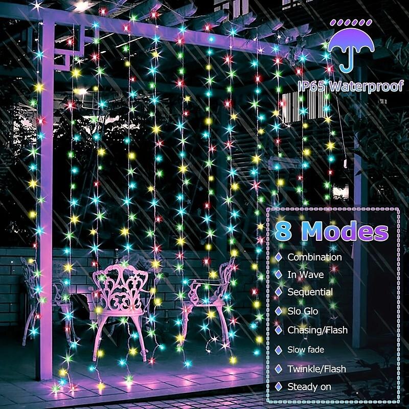 3M Fili luminosi 100/200/300 LED EL Bianco caldo Luce fredda Multicolore Luci per finestre / tende / ghiacciolo Halloween Solare Matrimonio Ad energia solare del 2025 a $23.99 –P7