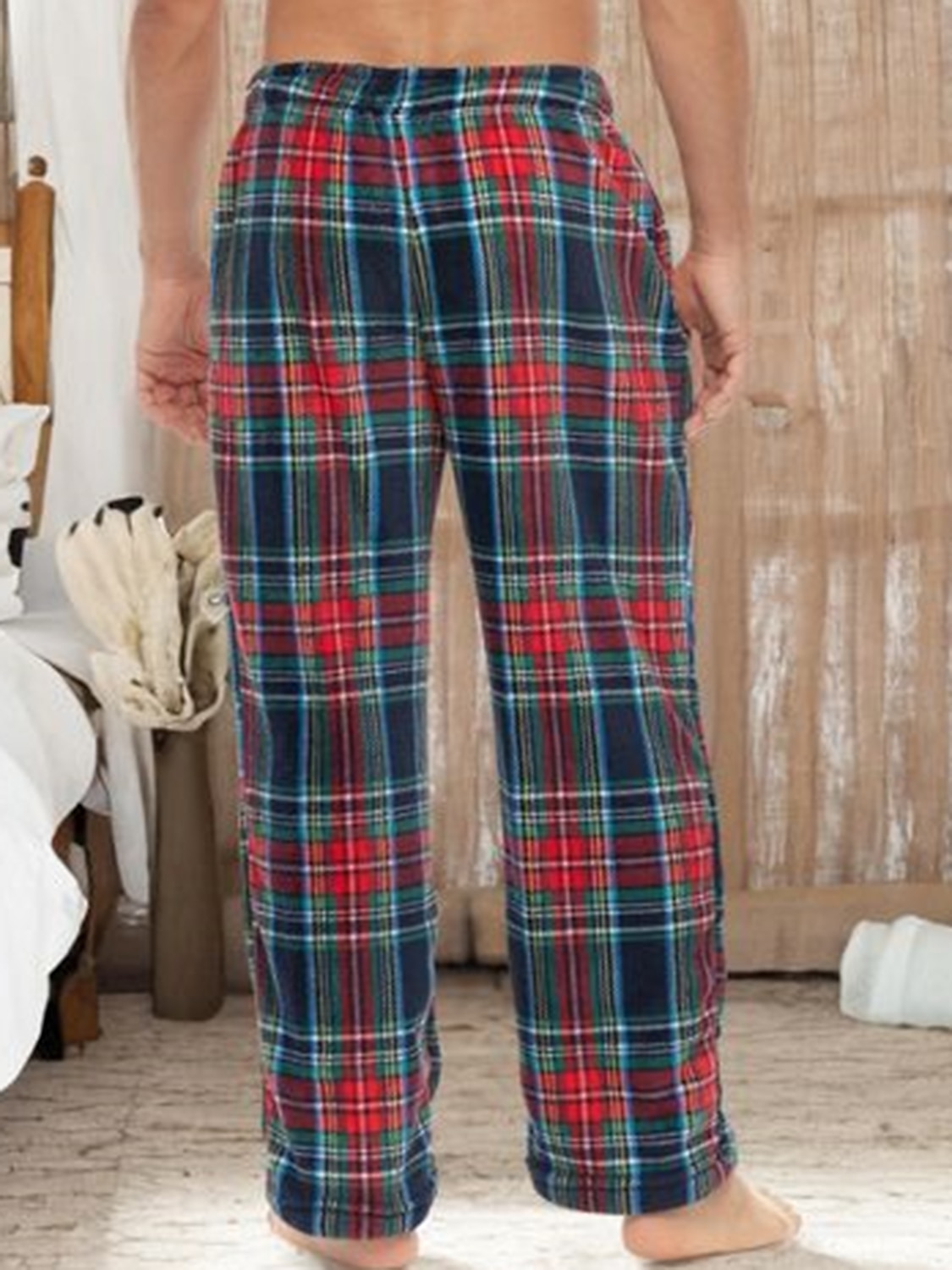 Miesten loungewear Flanelliset pyjamahousut Plaid housut Oleskeluhousut 1 pcs Skottiruutukuvio Graafiset tulosteet Tyylikäs Vapaa-aika Mukavuus Koti Päivittäin Flanelli Mukavuus Housut Kurenauha 2025 - $26.99 –P2