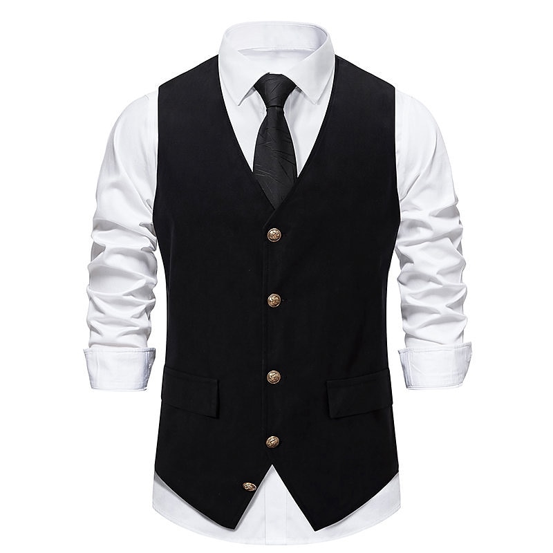 Epocă Anii 1920 Γιλέκο Vestă Gatsby Domn Nași de Căsătorie Croi Slim Bărbați Mascaradă Nuntă Invitat la nunta Petrecere / Seara Adulți Vestă 2025 - $28.99 –P10